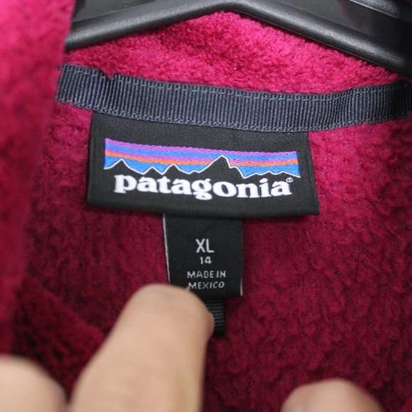 Patagonia Girls XL 14 Snap T Fleece Jacket B371 - Picture 2 of 3